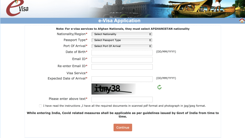 How to apply India e-Visa